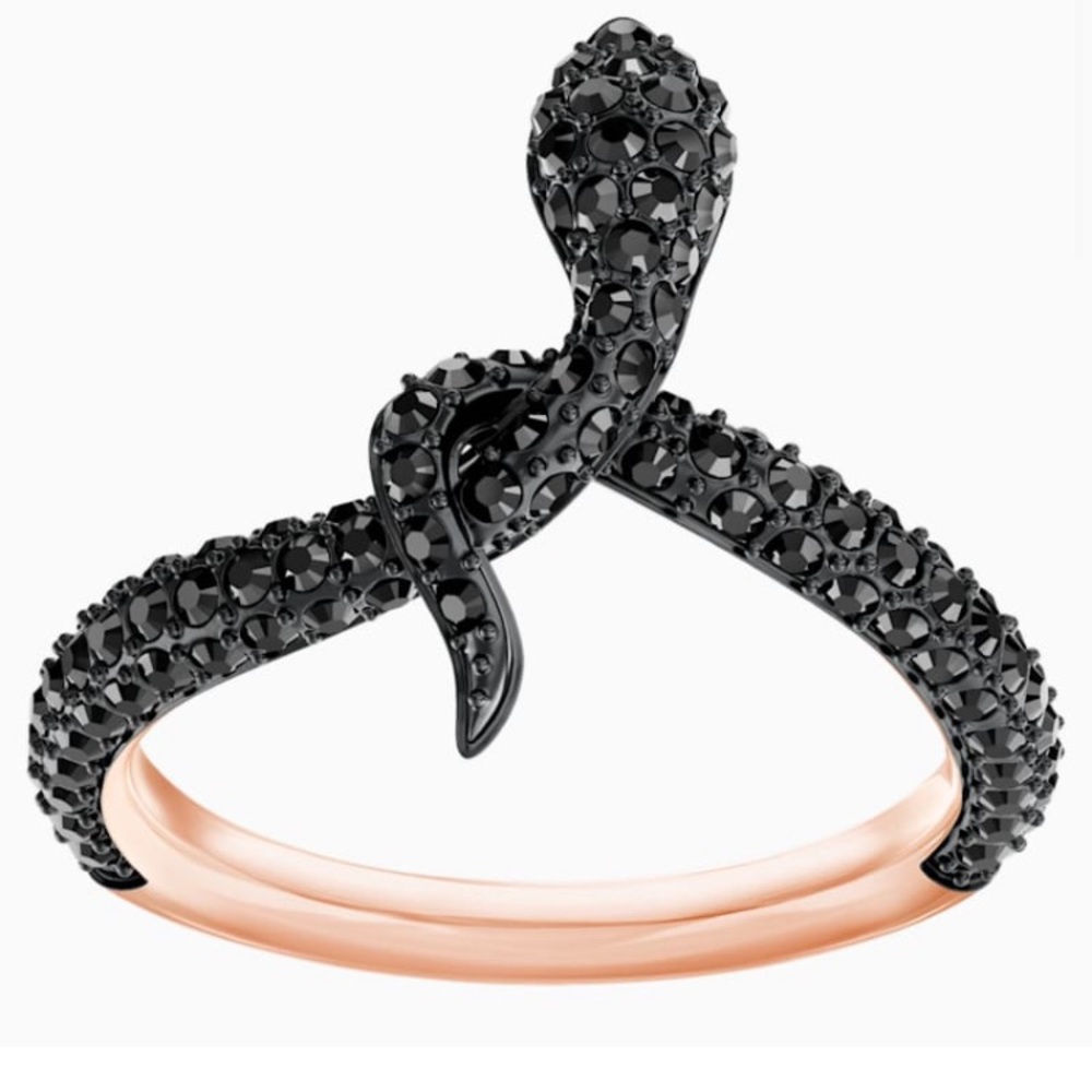 Swarovski Black Snake Ring